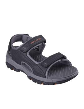 Sandalias Skechers Tresman en negro hombre