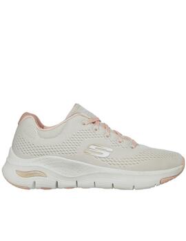 Deportivas Skechers Arch Fit beige mujer