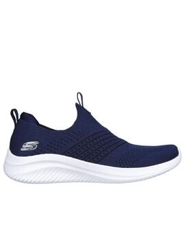 Deportiva Skechers azul sin cordones mujer