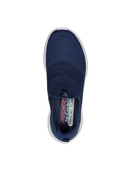 Deportiva Skechers azul sin cordones mujer