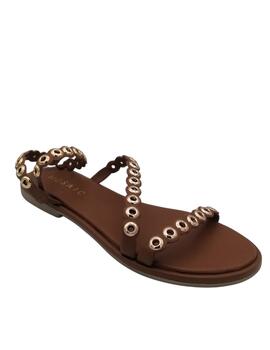 Sandalias Mosaic en cuero 120 tachas mujer