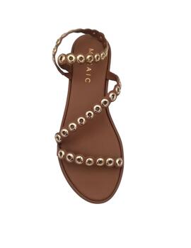 Sandalias Mosaic en cuero 120 tachas mujer