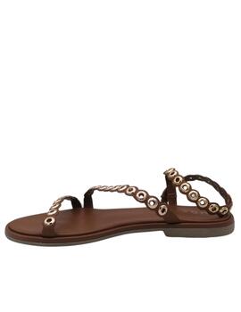 Sandalias Mosaic en cuero 120 tachas mujer
