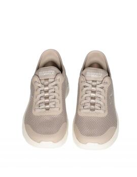 Deportivas Skechers taupe slipins de mujer 124836