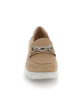 Mocasines Stonefly cuña beige mujer 220757