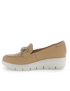 Mocasines Stonefly cuña beige mujer 220757