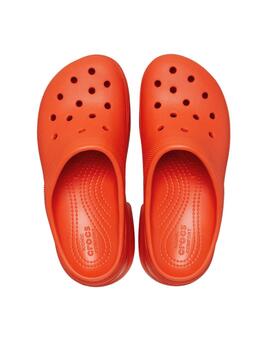 Zueco Crocs Siren naranja lava mujer