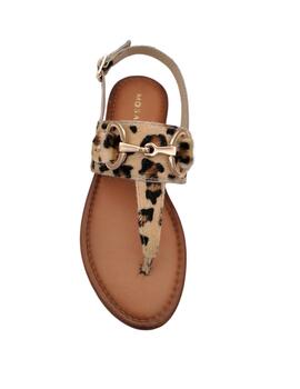 Sandalia leopardo mosaic para mujer