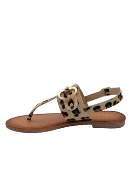 Sandalia leopardo mosaic para mujer
