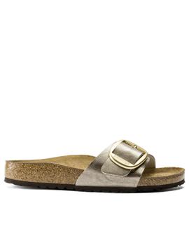 Sandalia Birkenstock Madrid Big Buckle taupe mujer