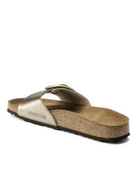 Sandalia Birkenstock Madrid Big Buckle taupe mujer