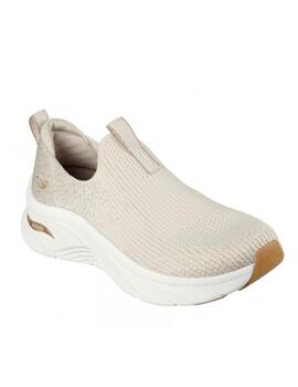 Deportivos Skechers 149689 beige arch fit mujer