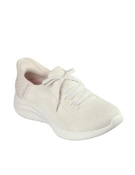 Deportiva Skechers Slipins natural sin cordones