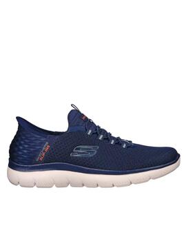 Deportiva Skechers Slipins azul hombre 232457
