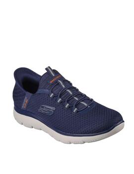 Deportiva Skechers Slipins azul hombre 232457