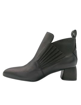 Botines C-doux tacón piel negra